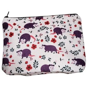 Opossum Print Zipper Pouch
